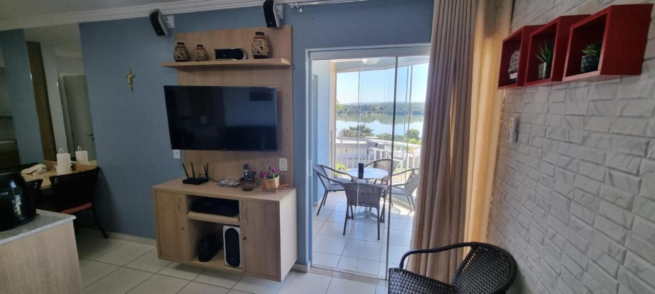 Enseada Nautico Apart Flat I Vista Para O Lago Corumba Caldas Novas Kültér fotó